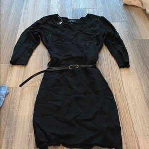 Black Fitted sweater dress